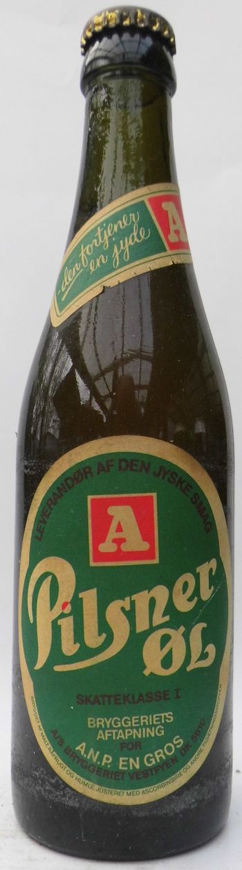 Vestfyn Pilsner Øl A.N.P. En gros